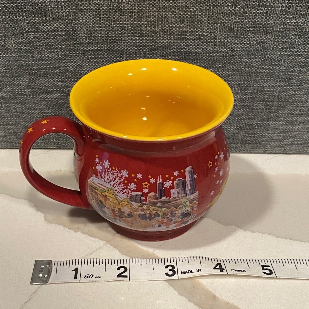 Chicago Christkindlmarket 2017 Holiday Mug Red German Market Collectible - Picture 8 of 9